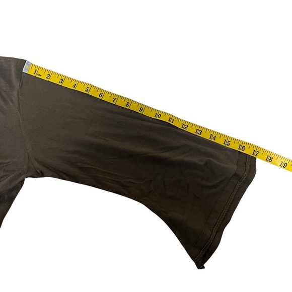 Letarte Jersey Braid Long Tunic Dress Lace Up Side Slits Taupe Size Large NWT - Picture 9 of 12